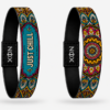 XOIN Just Chill Premium Wristband featuring colorful mandala artwork and positive lifestyle design