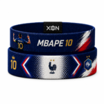 Mbappe 10 France football wristband by XOIN made from premium polyester woven elastic